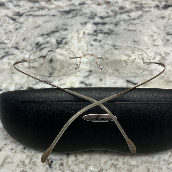 Silhouette Titan gold eyeglasses 7395 - Picture 2 of 7